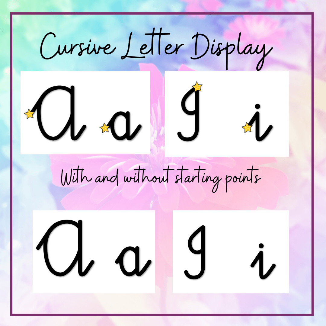 Mash > Infants > Cursive Writing Display Letters